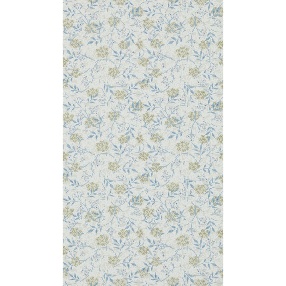 Jasmine Wallpaper 214724 by Morris & Co in Ecru Woad Blue